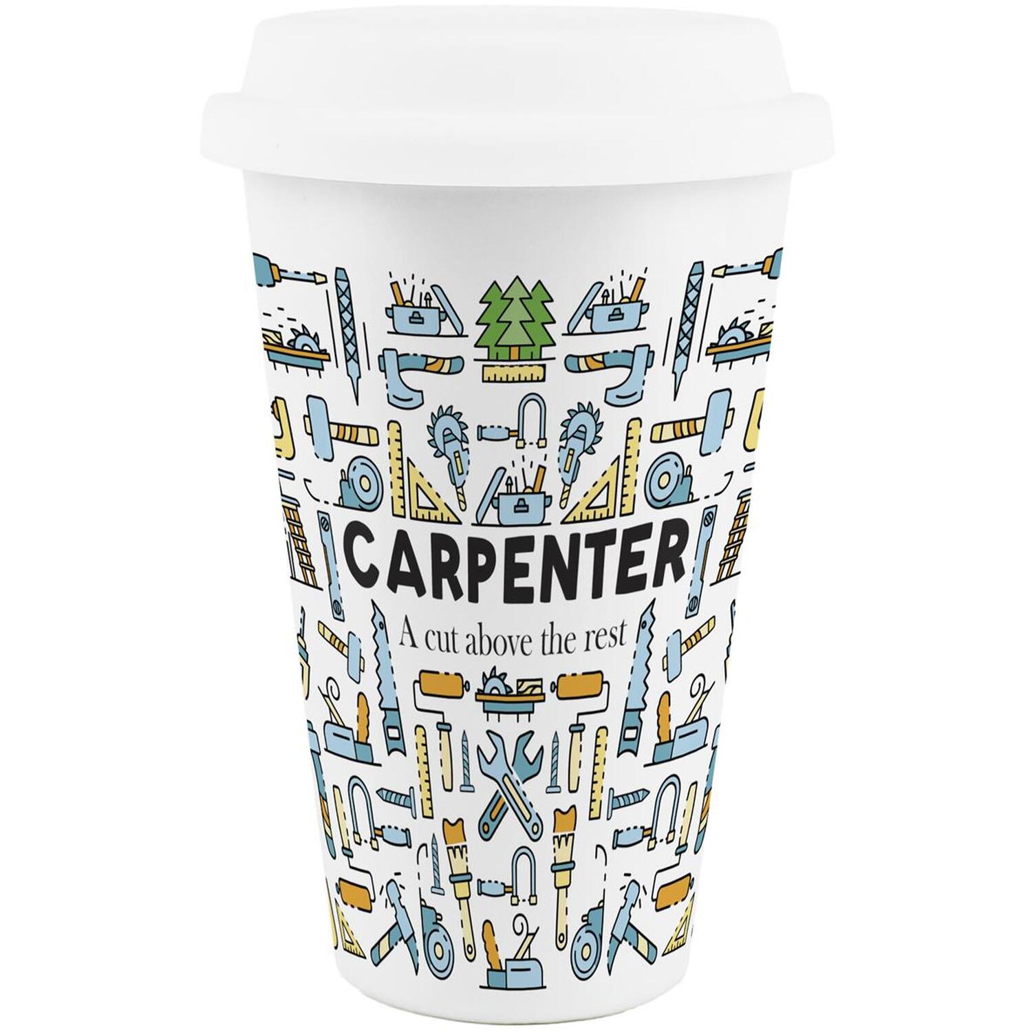 Image of Novelty Carpenter Ceramic Travel Mug -&hellip;