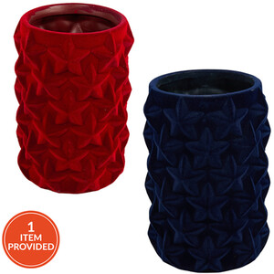 Flocked Star Pot