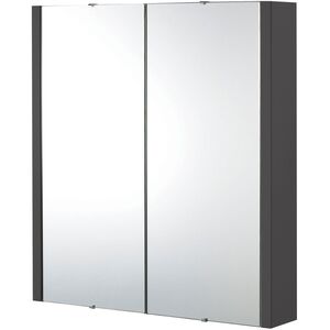 Balterley Bianca Wall Hung 2 Door Mirror Cabinet - Gloss Grey