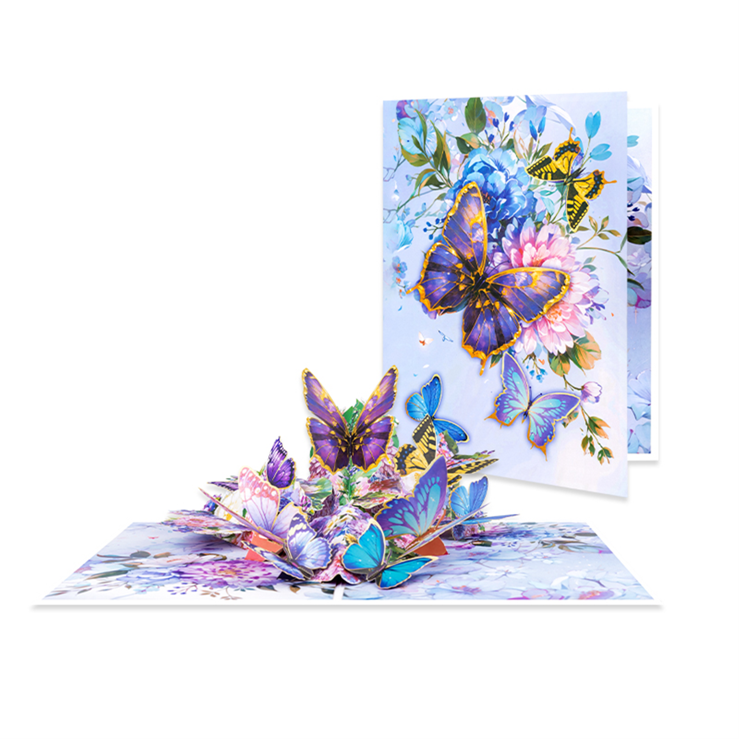  - Colorful Whispers Butterfly & Flower 3D Pop Up Card - Image 3