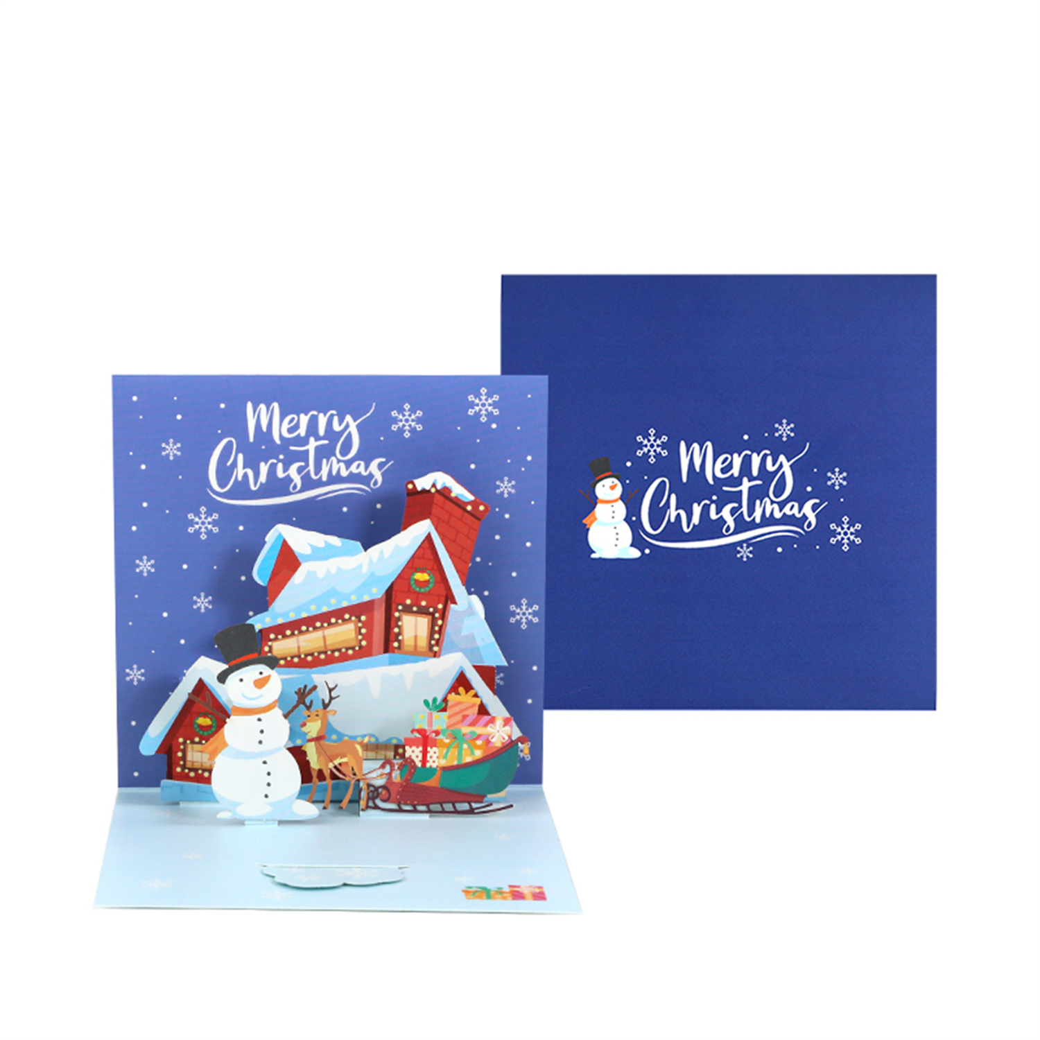 Blue Wonderland Merry Moments 3D Pop Up Christmas Card - Image 2