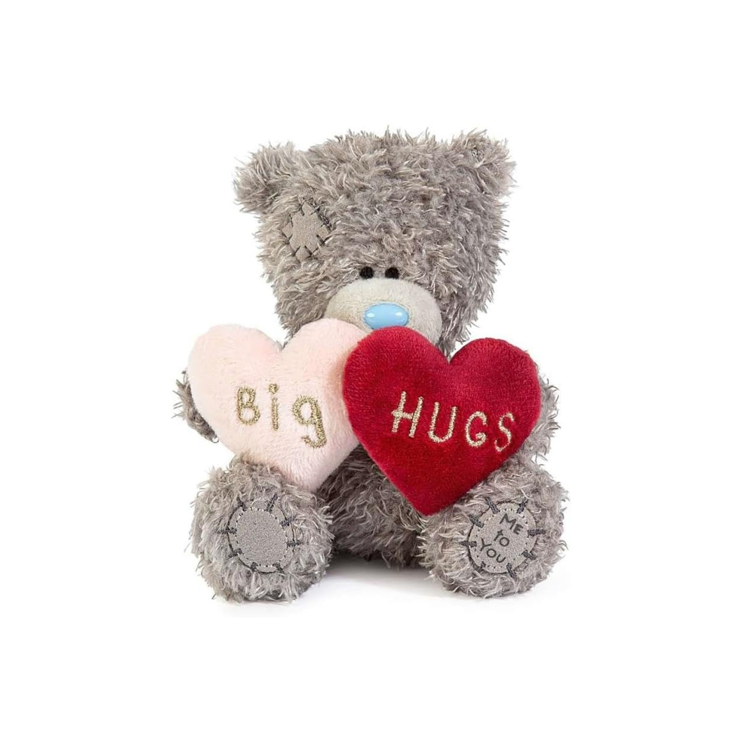 B&Q - Tatty Teddy Plush 10Cm High Big Hugs Bear With Padded Faux Fur Hearts Official Collection - Image 3