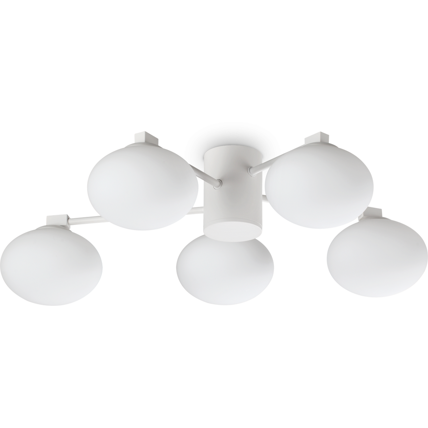 Ideal Lux Hermes Ceiling Light, White, 60 Cm, 5-Bulb, Glass - Image 4