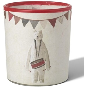 Drummer Polar Bear Christmas Candle Holder