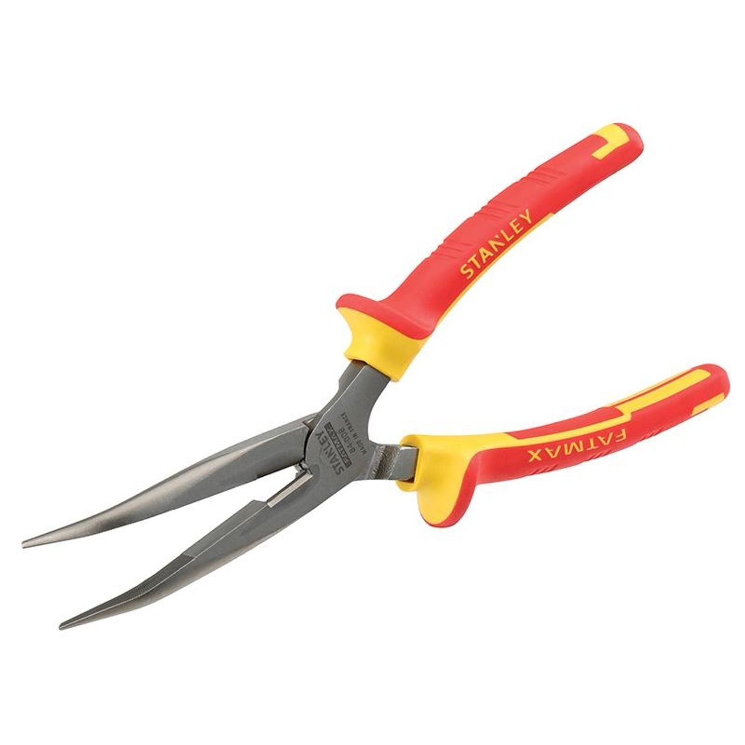 Stanley Hand Tools Fatmax Bent Long Nose Pliers Vde 200Mm - Multi Colour