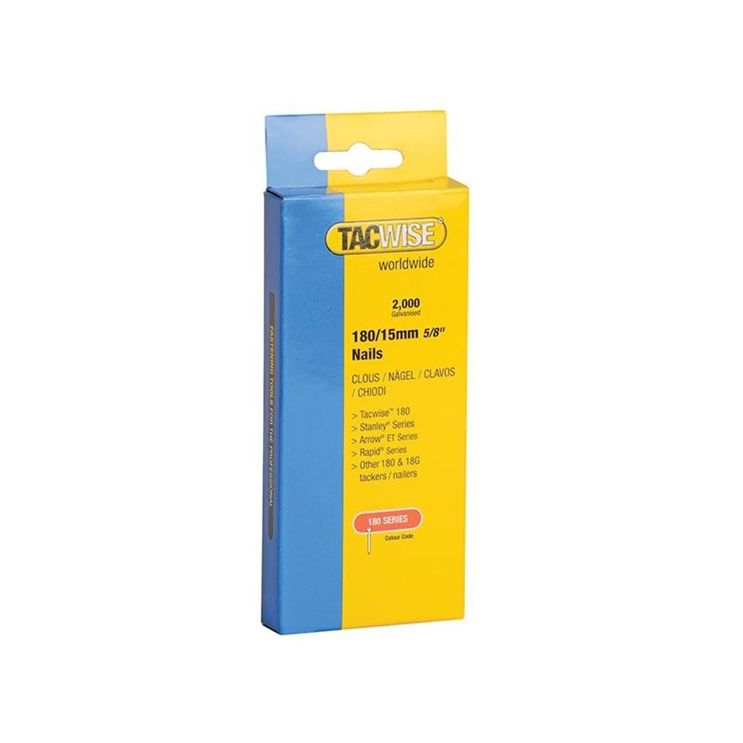 Tacwise 180 Series 18 Gauge Nails A - Multi Colour