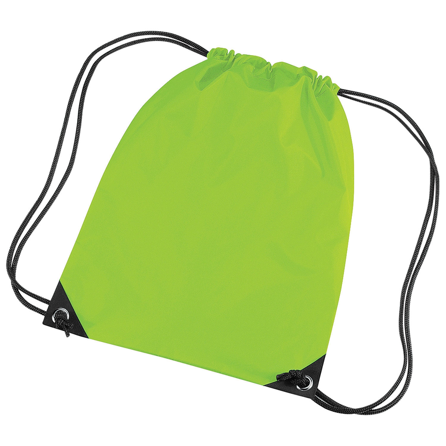Bagbase Premium Gymsac Water Resistant Bag (11 Litres) (Pack Of 2) C - Lime / Polyester