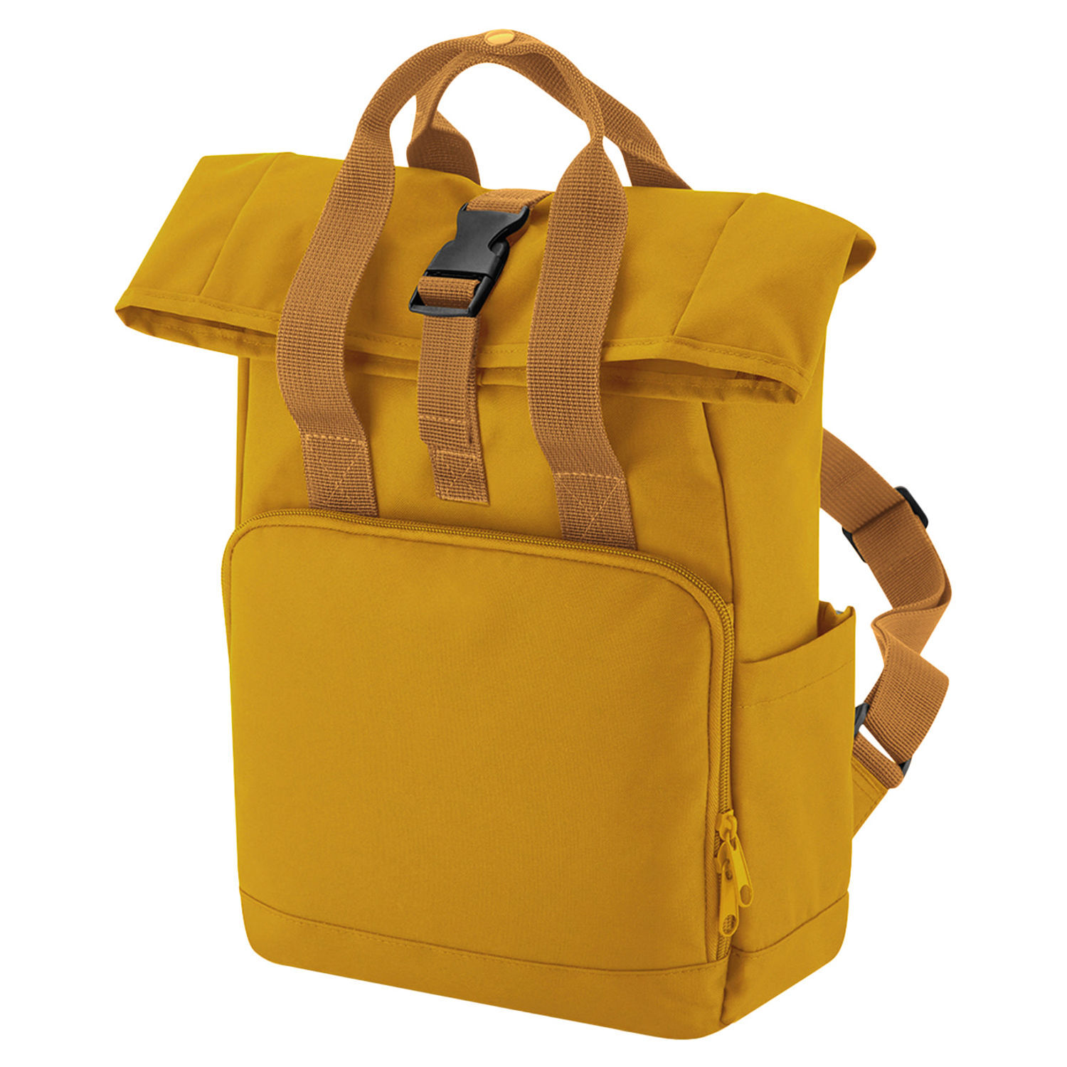 Bagbase Roll Top Recycled Twin Handle Backpack A - Mustard Yellow