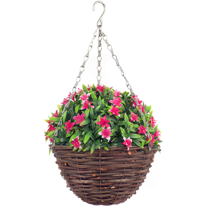 28cm pink lily basket