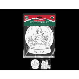 Christmas Velvet Colouring Set 12 Pack