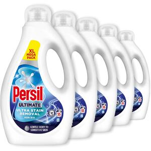 Persil Ultimate Non Bio Liquid Detergent 1.485L Ultra Stain Removal 275 Wash 5Pk