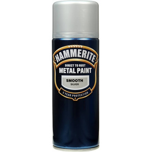 Hammerite Smooth Finish Aerosol Silver 400ml.