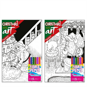 Single 38 x 25cm Christmas Velvet Poster Art