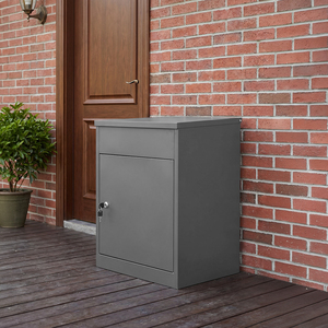 Steel Parcel Drop Box - Dark Grey