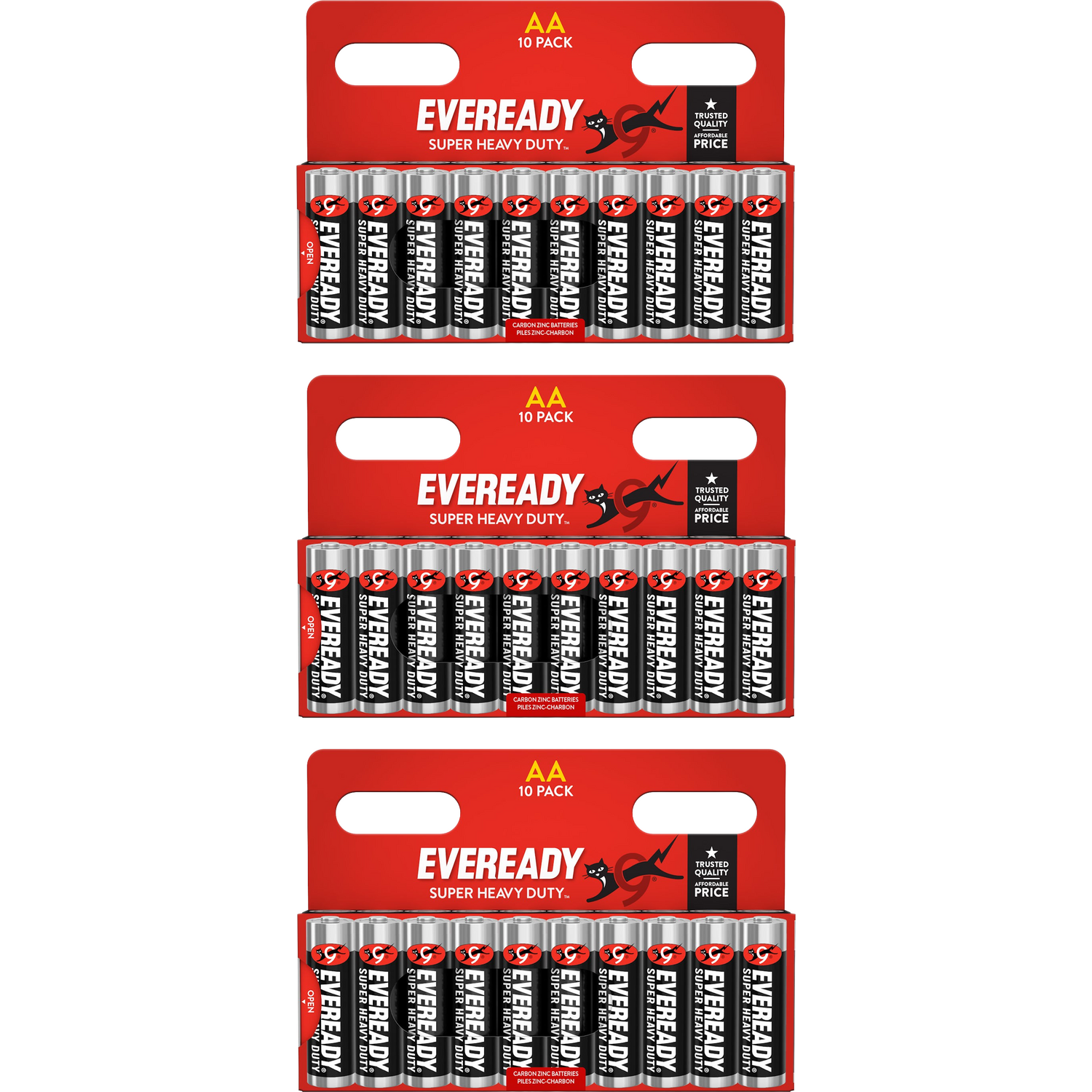 3X Eveready Super Heavy Duty Aa Zinc Batteries - Pack Of 10 (30X Batteries In Total) - Image 15