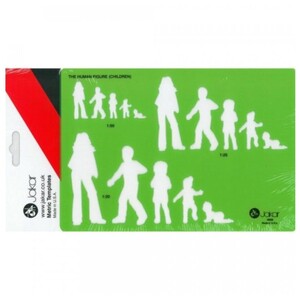Children Human Figure Template - Green / 212 x 148mm