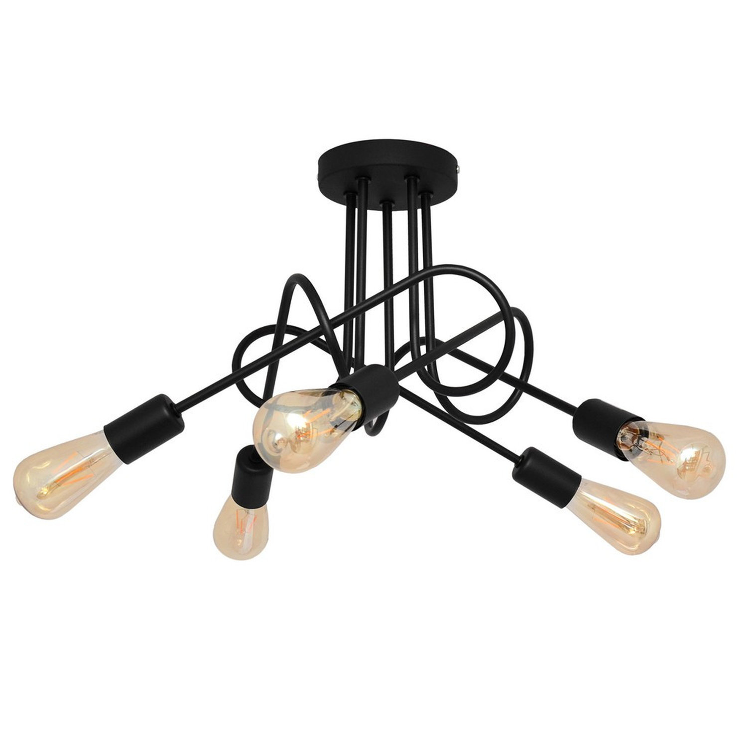 Helam Lighting Oxford Ceiling Light Black