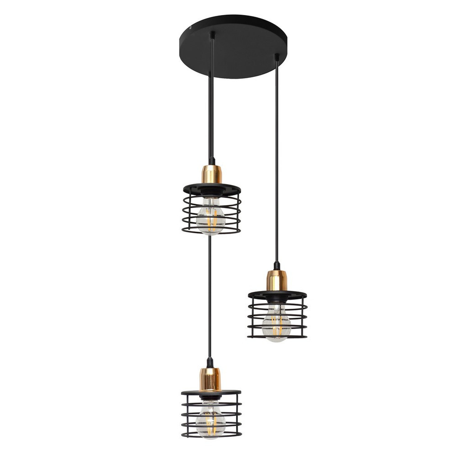 Helam Lighting Edison Pendant Light Black