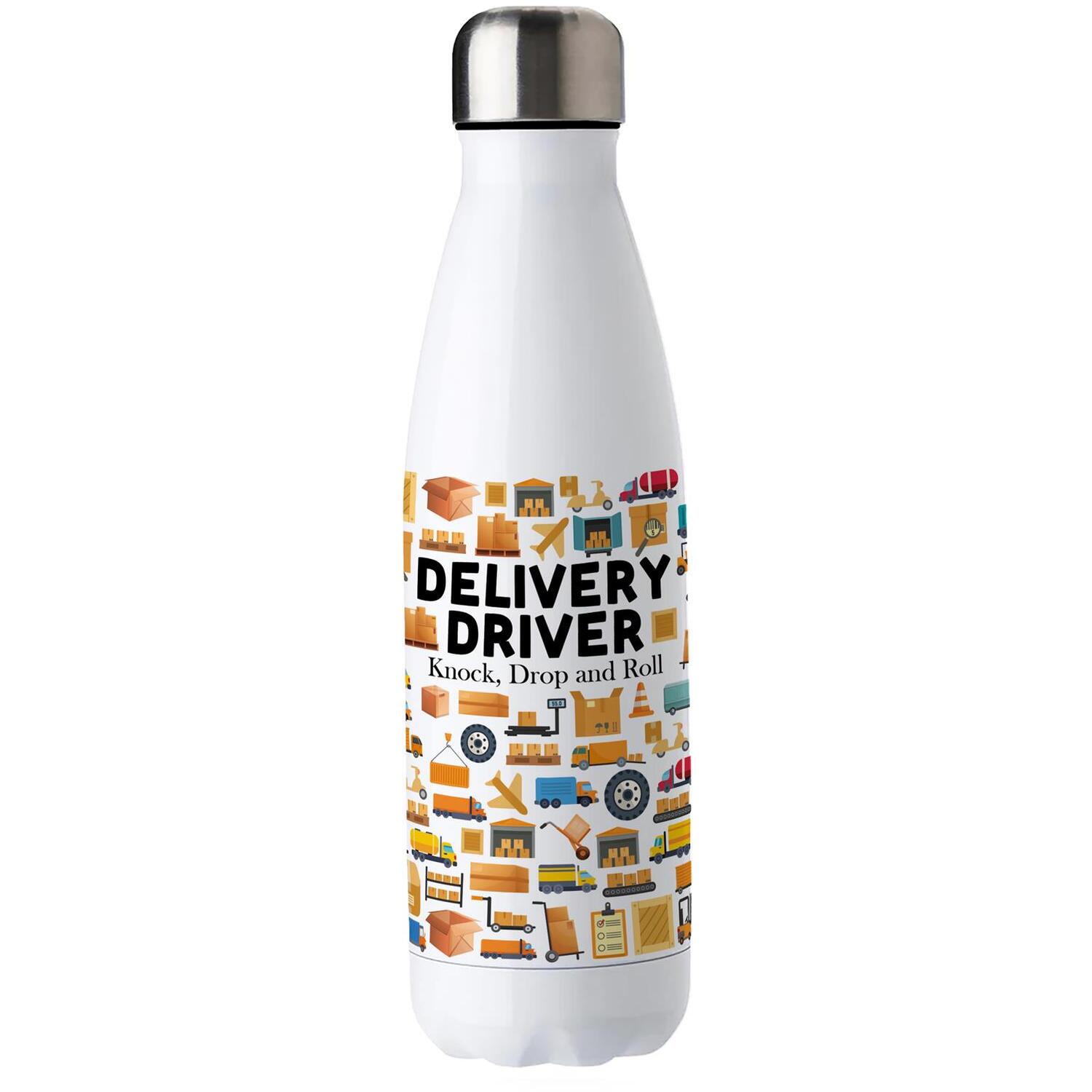 Novelty Delivery Driver Reusable Water Bottle - 500ml Stainless Steel Gift - Image 2