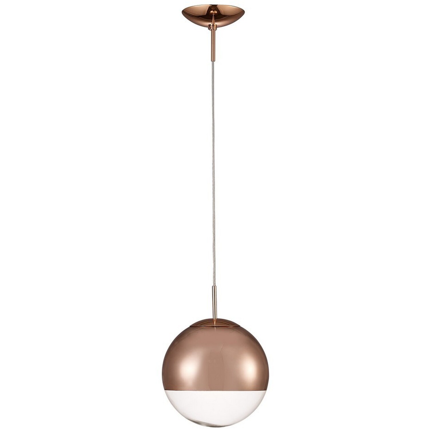 Miranda Small Globe Ceiling Pendant 1 Light E27 Copper - Copper
