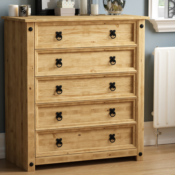 Corona Rustic 5 Drawer Chest