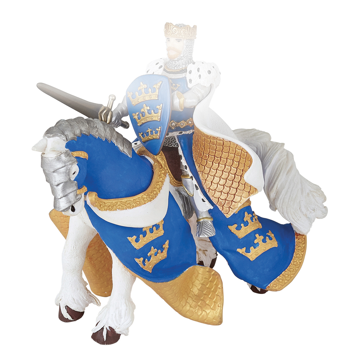 Image of PAPO Fantasy World Blue King Arthur's Horse Toy Figure - Blue