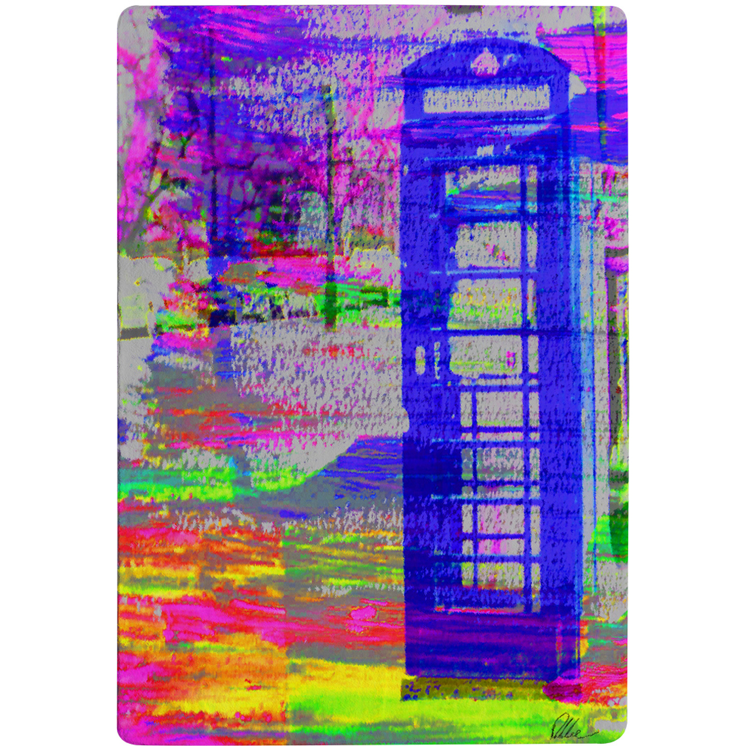 London Post Box Rug - Blue / 150cm thumbnail