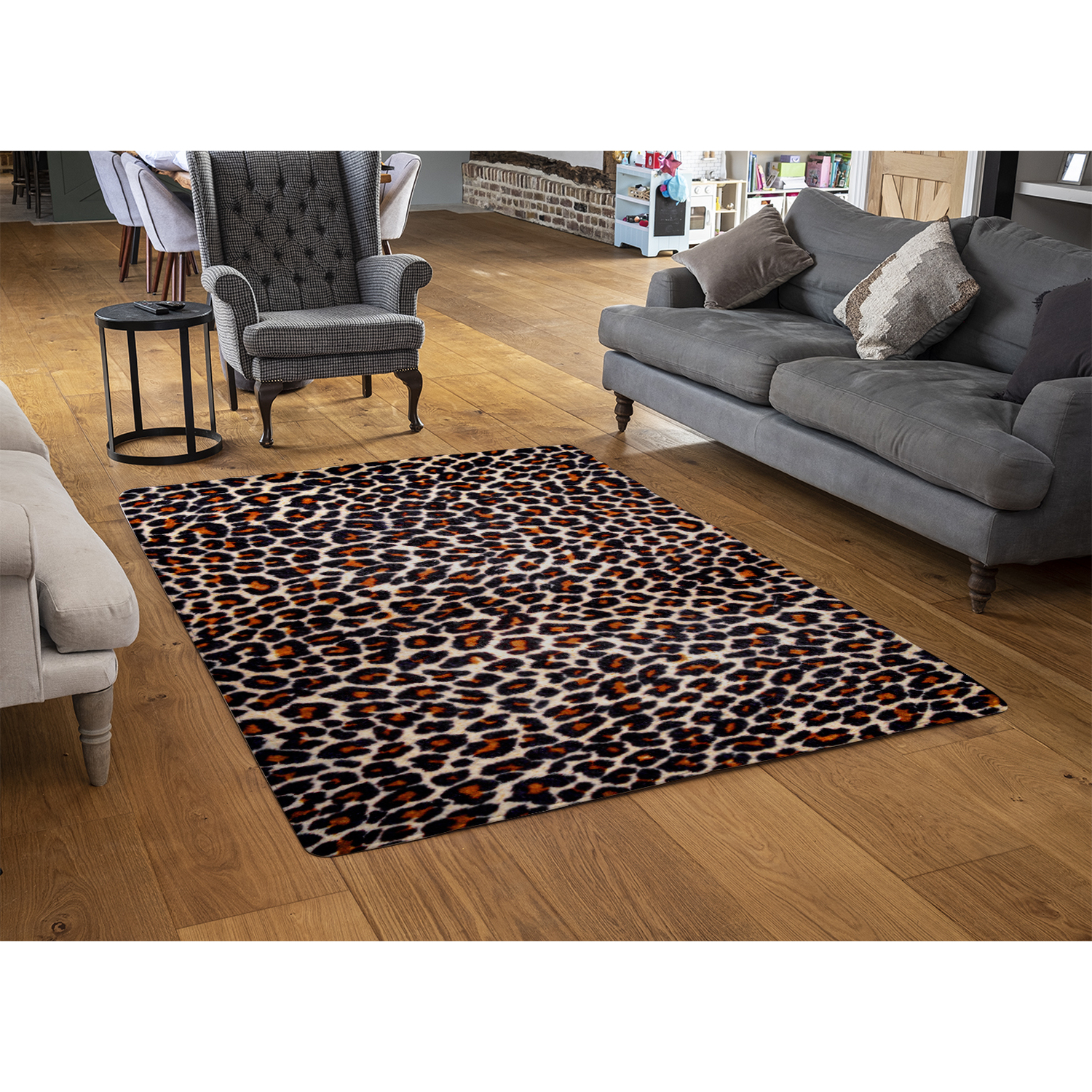 Print Of Leopard Skin Rug - Brown / 150cm thumbnail