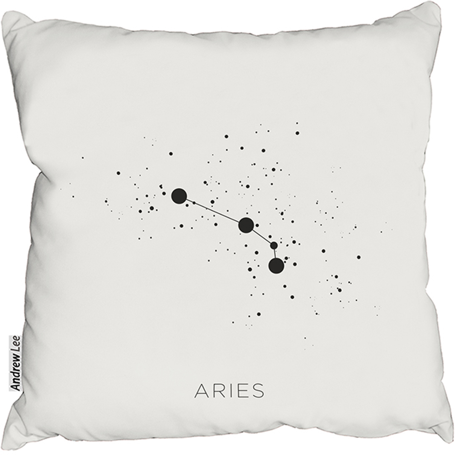 Star Constellation Zodiac Aries Stylish Cushion - White / 60cm
