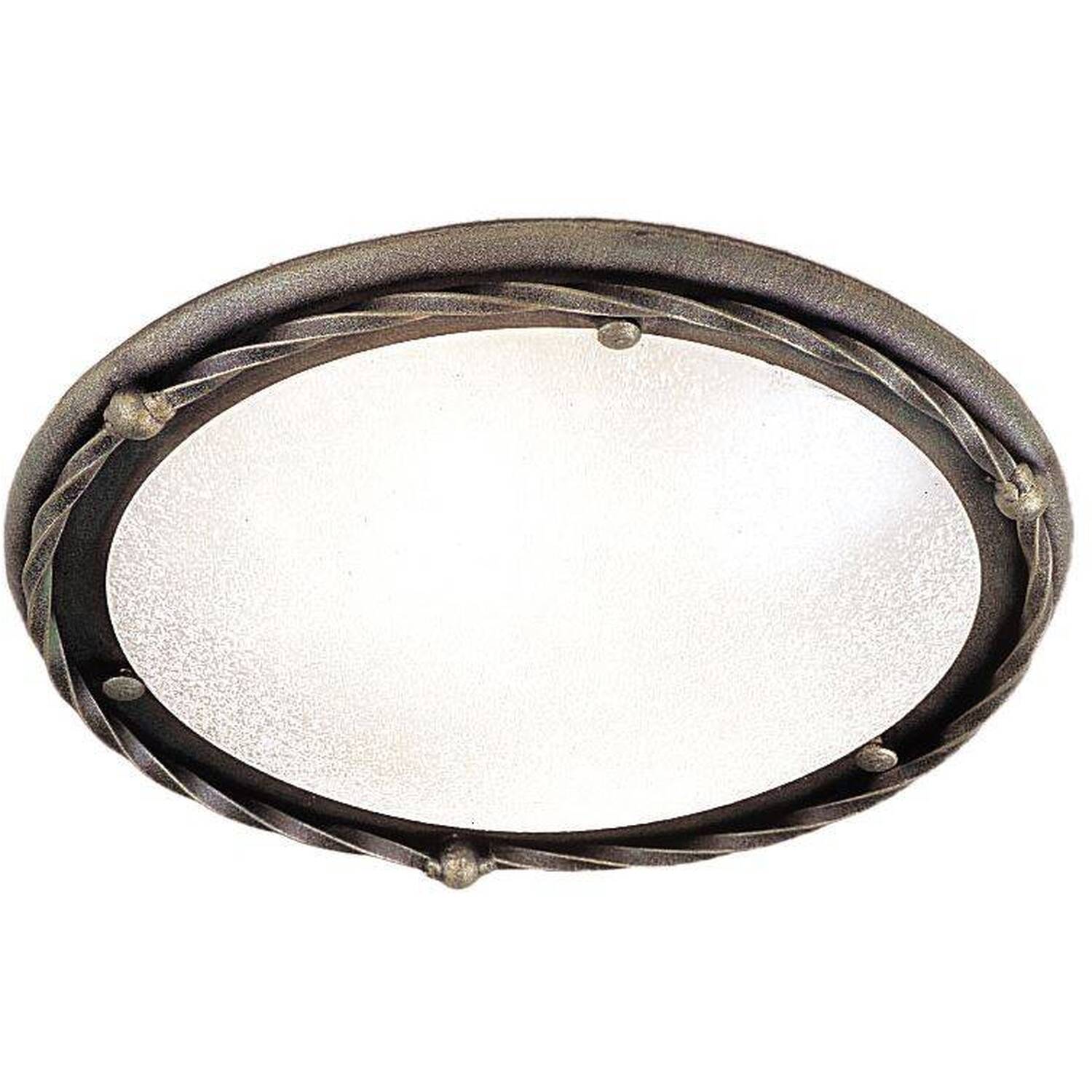 Pembroke 1 Light Flush Ceiling Light Black, Gold, E27 - Black