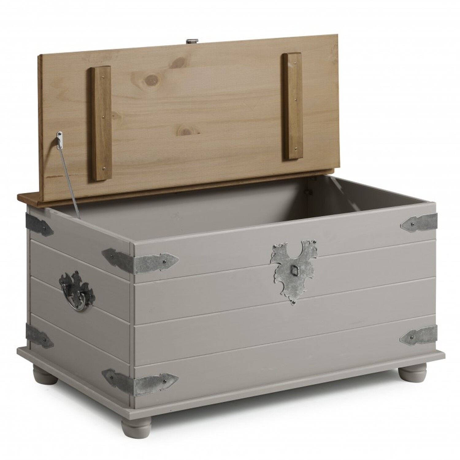 Corona Grey Wax Blanket Box - Distressed Grey Wax