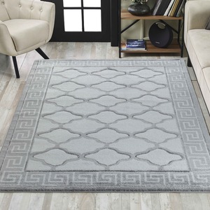 Valencia Modern Trellis Design Carved Area Rugs
