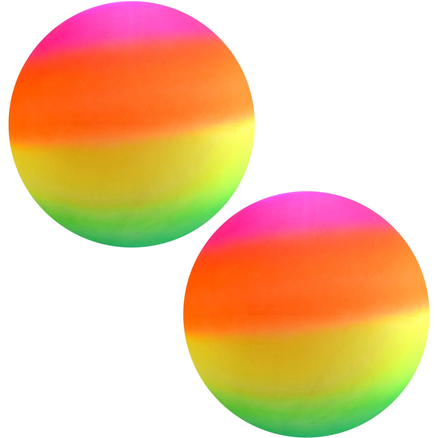 Image of Set of 2 Inflatable Rubber Neon Balls - Mixed Colour