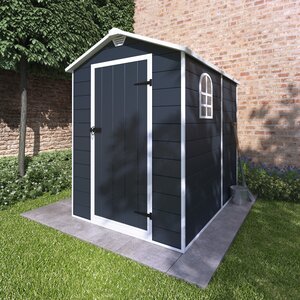 Ashford Apex Plastic Garden Storage Shed Including Foundation Kit