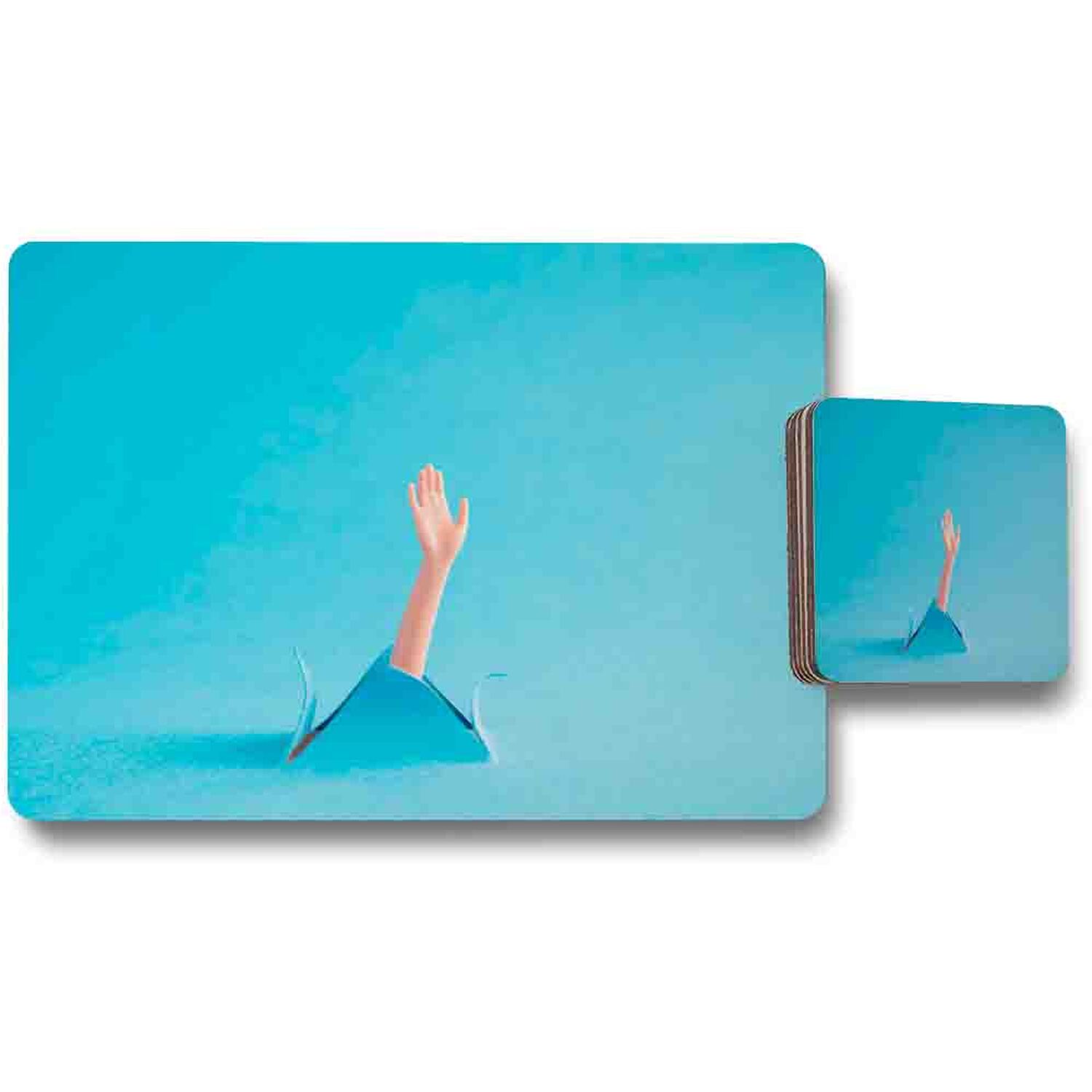 Image of Paper Swimming Placemat Coaster Set -&hellip;