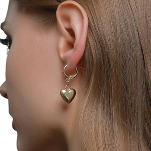 Heart Drop Pendant Earrings