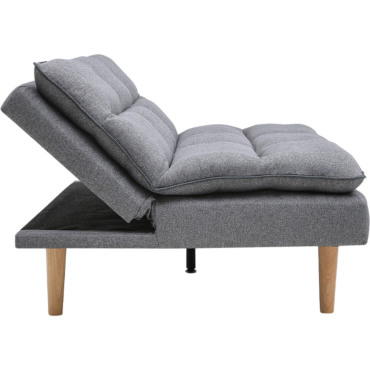 Push Back Sleeper Sofa Bed - Grey