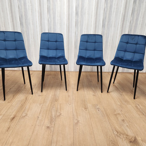 Dining Chairs Set Of 4 Blue Tufted Chairs Velvet Chairs Dining Room Living Room