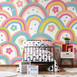 Rainbow Wobble Wall Mural