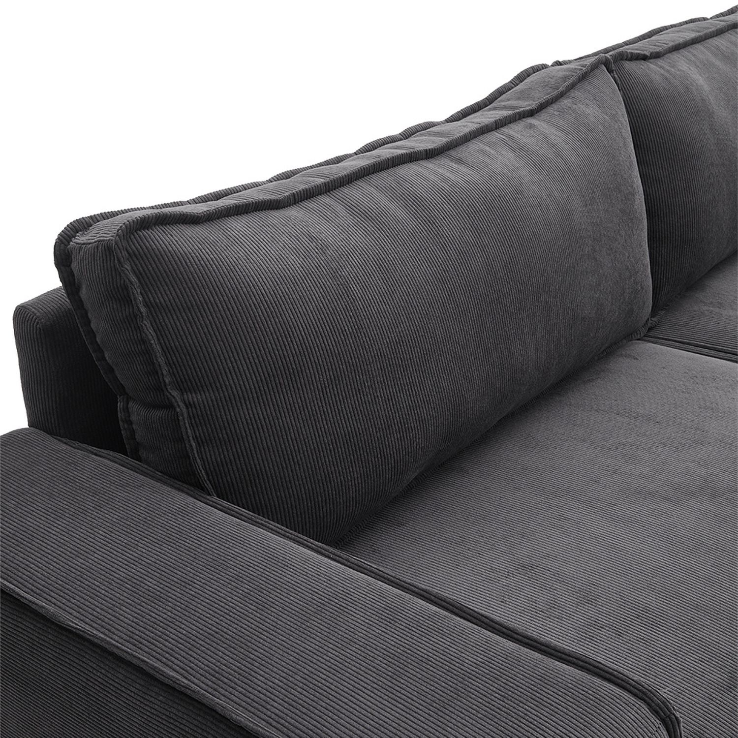 3-seater Linen Cosy Sofa - Dark Grey