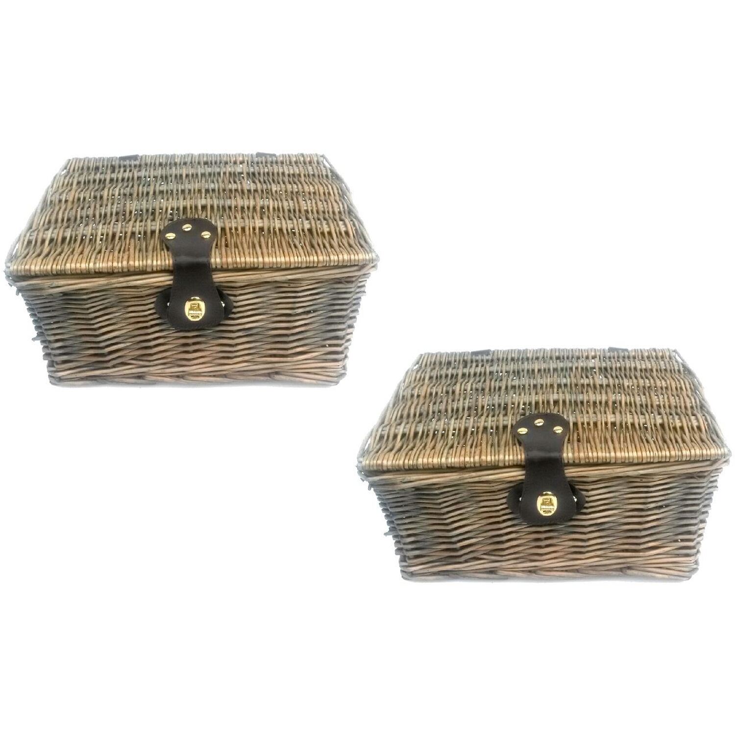 Image of Picnic Hamper Lidded Basket with Latch&hellip;