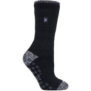 Heat Holders Ladies Striped Non Skid Thermal Slipper Socks with Grips