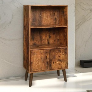 3-Tier Bookcase with Doors
