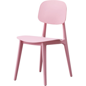 Baby Pink Oslo Plastic Dining Chair shot 5806271