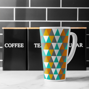 Autumn Geometric Triangles Latte Mug