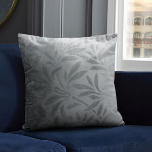 Soft Touch Velvet Flock Leaf Cushion
