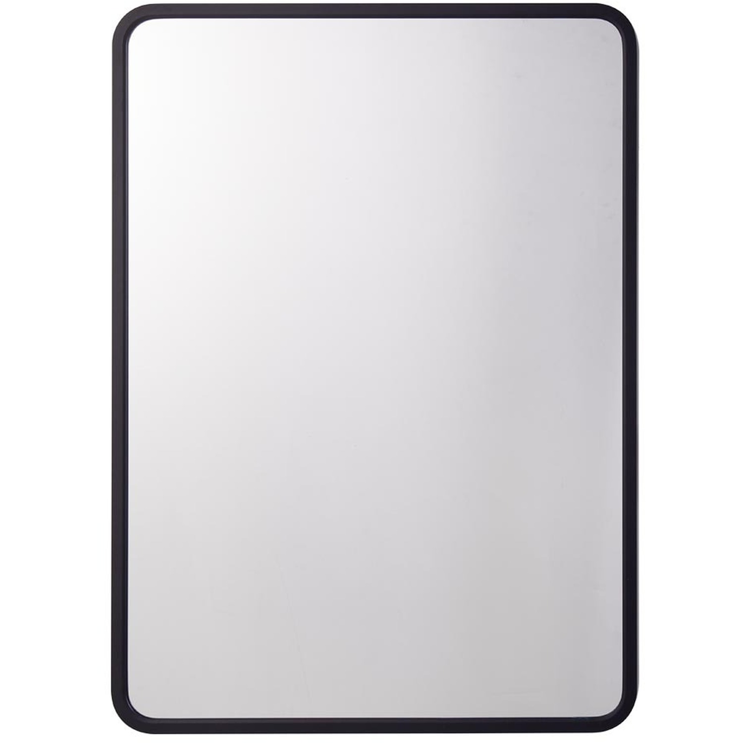 Rectangular Aluminum Frame Storage Mirror Cabinet - Black 61cm 14 1kg