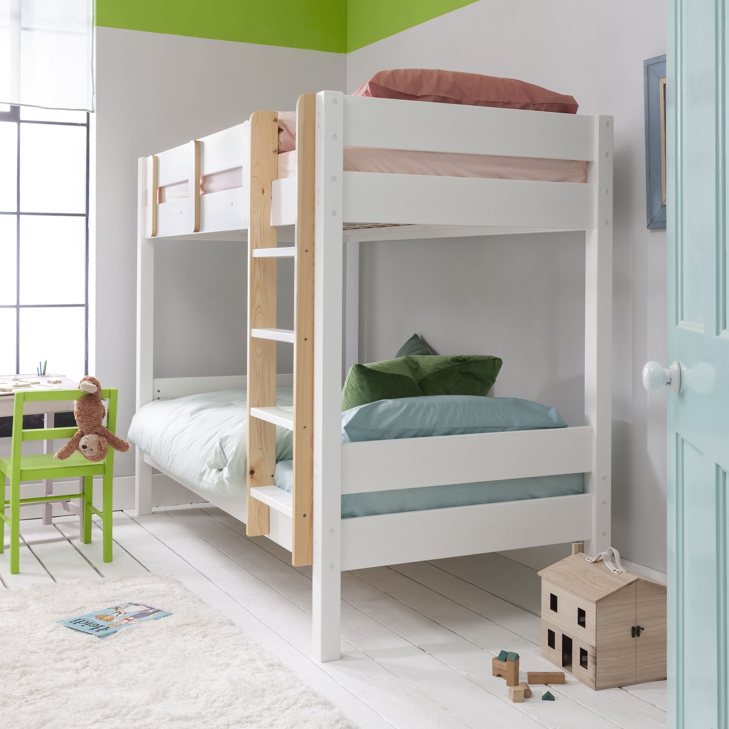 Una Bunk Bed - White Bunk Bed Only