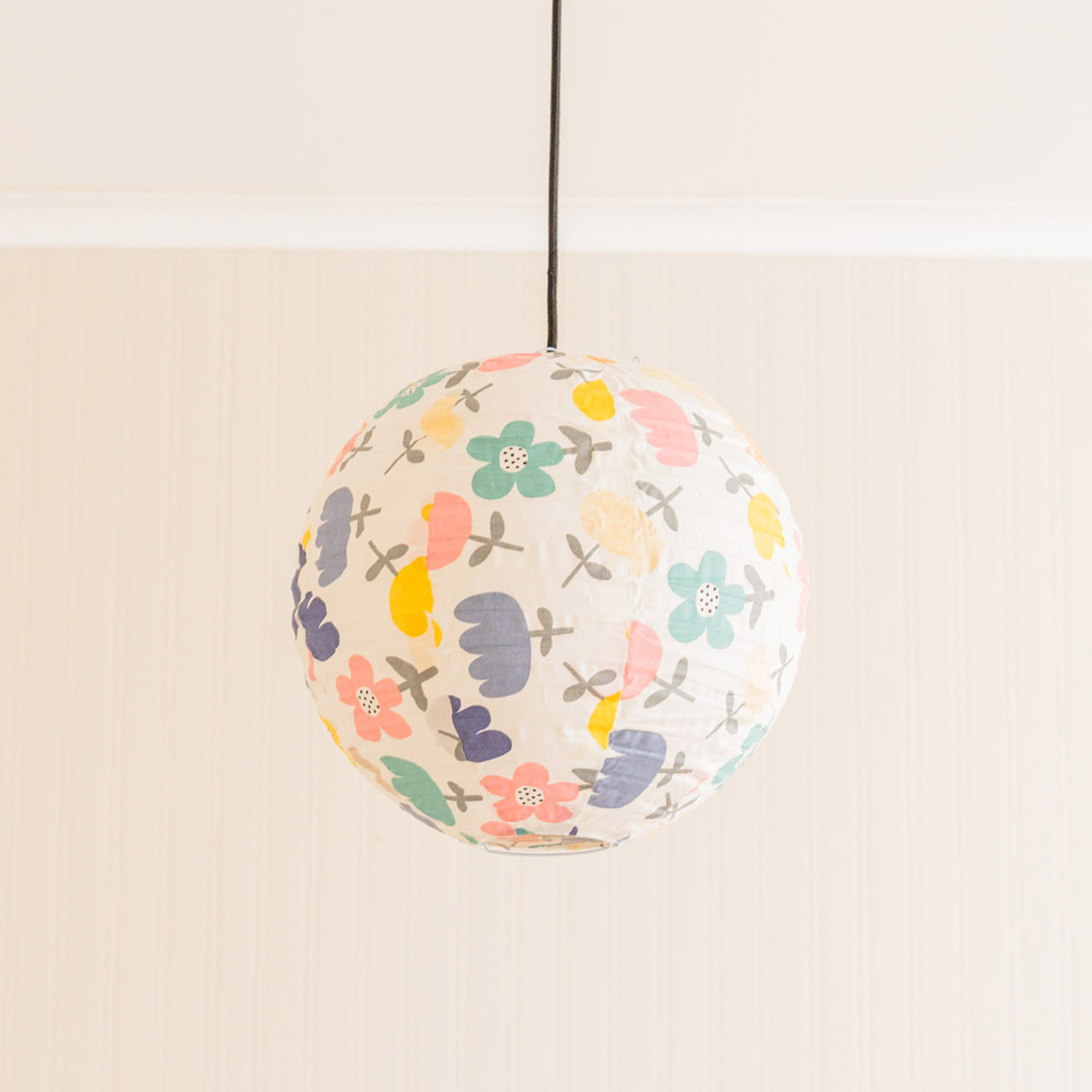 Image of Annie Floral Fabric Globe Ball Ceiling&hellip;