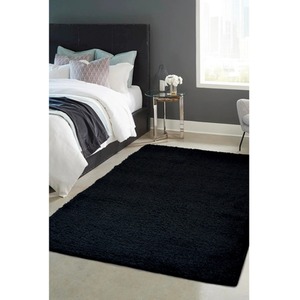 Super Soft Cosy Black Area Rug